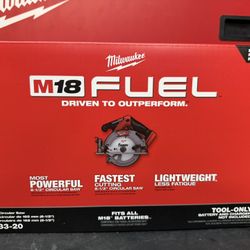 MILWAUKEE M18 FUEL 18V Lithium-Ion Brushless Cordless 6-1/2 in. Circular Saw (Tool-Only)