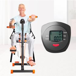 Pedal Exerciser Bike Hand Arm Leg and Knee Peddler, Arm Leg Knee Physical Therapy Exercise Bike, Adjustable Fitness Recovery Equipment for Seniors Tot