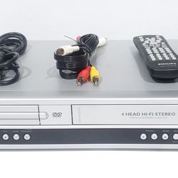 Philips DVP3340V VCR DVD Combo VHS Player + Remote S-Video & A/V Cable