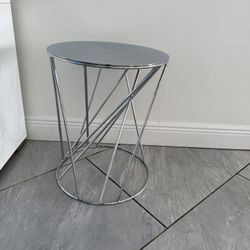 West Elm Chrome Side Table 