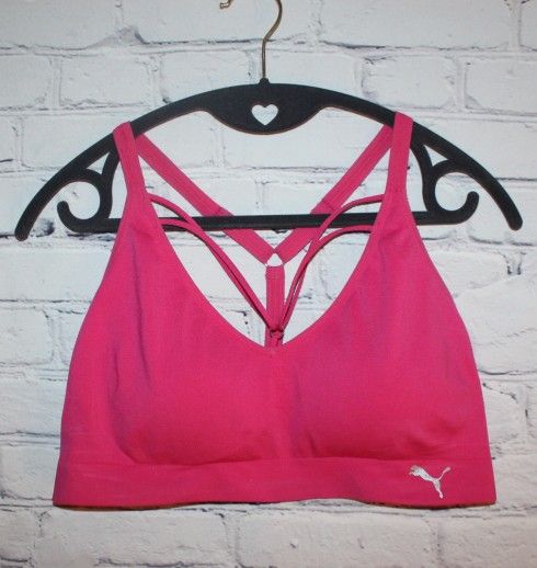 Women's PUMA Padded Cage Front Sports Bra