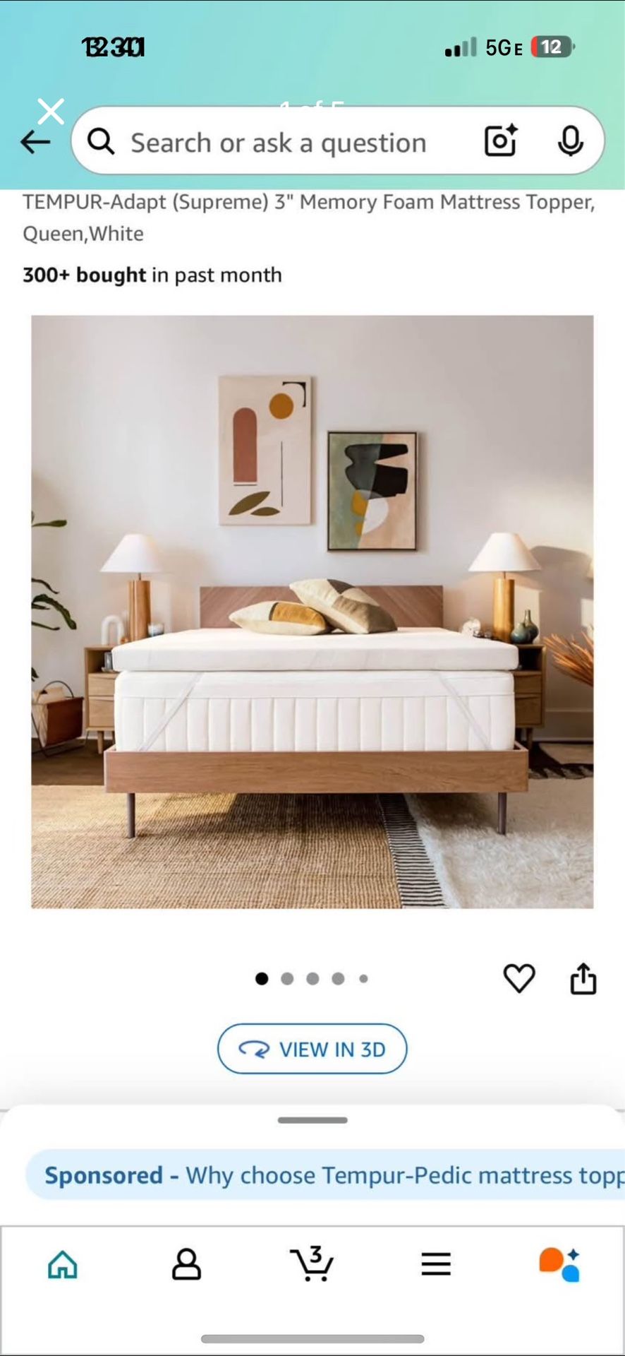 Tempur Pedic Mattress Topper