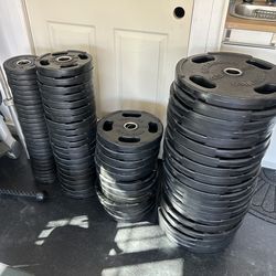 American Barbell Olympic Weight Plates – $1.50/