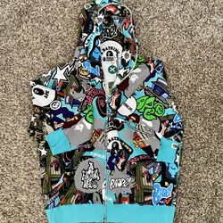 Men’s BAPE Comic Art Shark Zip Hoodie
