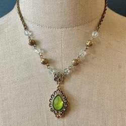 Vintage 1928 Teardrop Pendant Necklace 