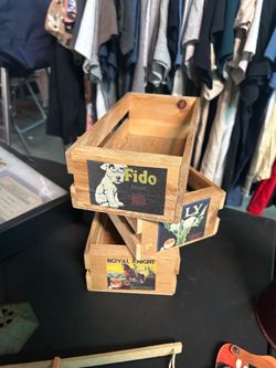 Vintage Orange crate cassette/belongings holders