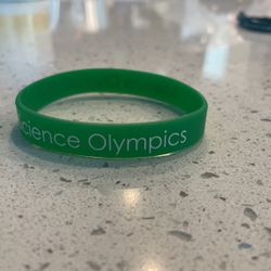 Science Olympics, Bracelet, Rubber Jewelry, Green