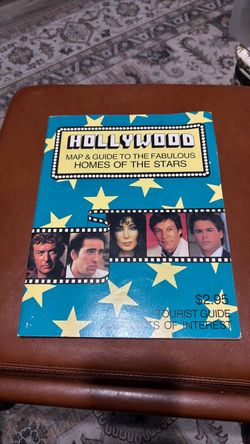 Vintage Hollywood map/guide to the stars 1988