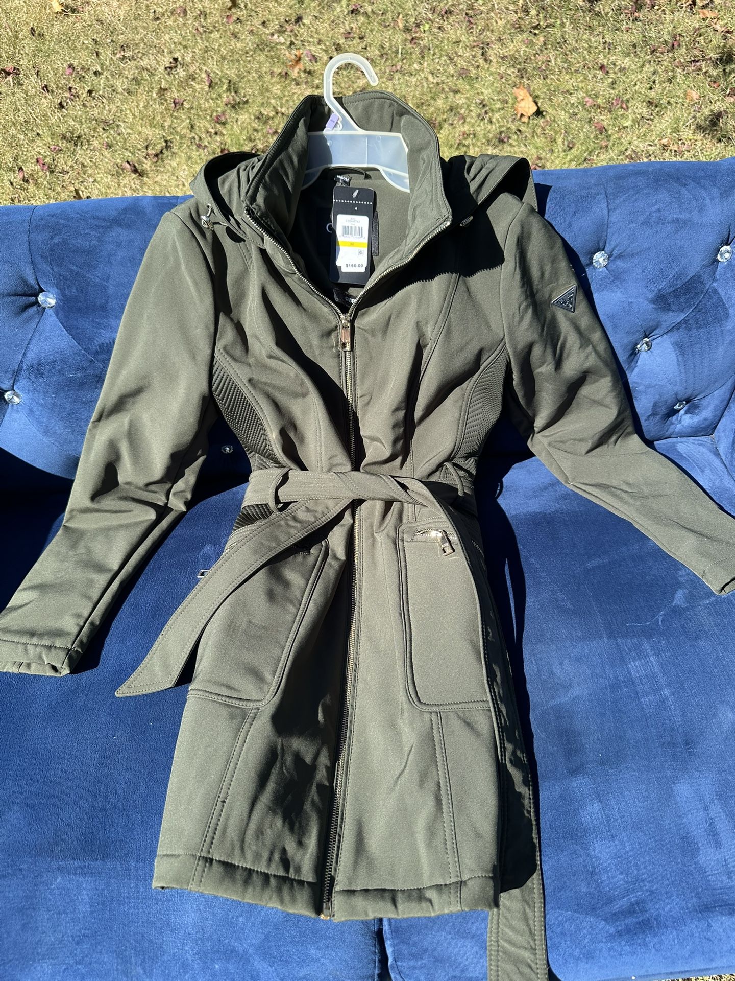 Guess Green Long Coat / Jacket Size M