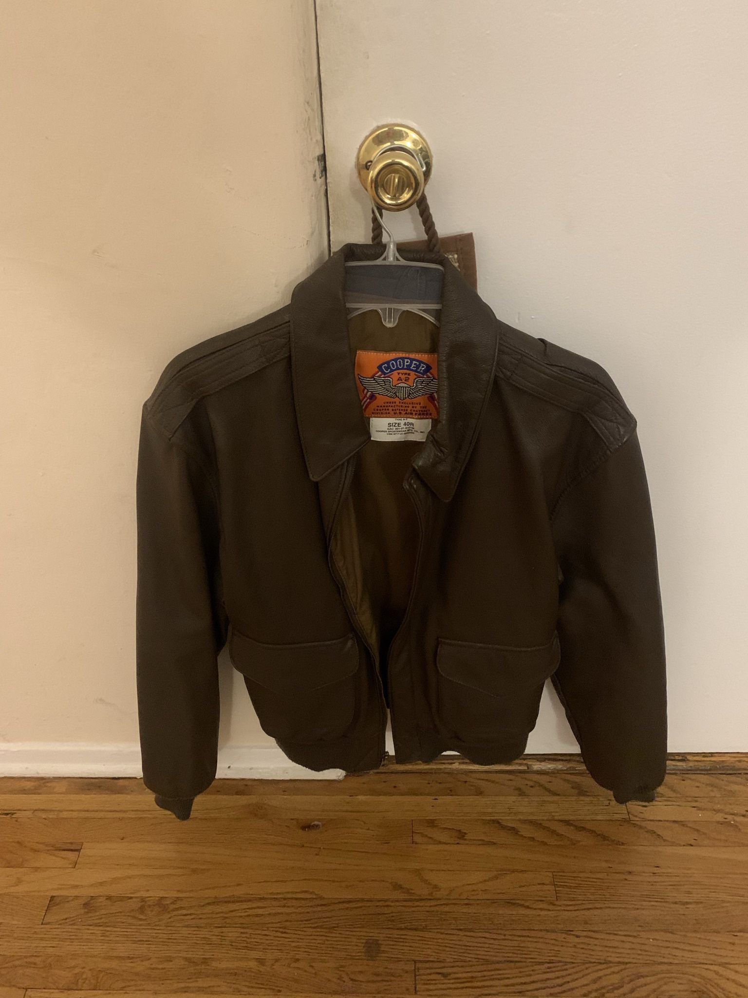 Cooper A2 Goatskin leather Flight Jacket. Size 40R