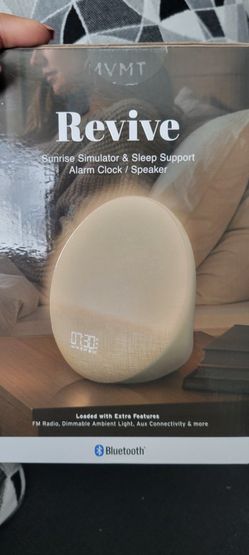 Sunrise Alarm Clock White Noise Machine: Natural Wake Up Light - Dimmable Clock with Bluetooth Speaker for Bedroom