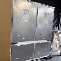 Thermador Built In Panel Ready 60” Wide Refrigerator Set Bottom Freezer