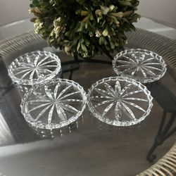Royal Cut Crystal Round Glass/Bottle Coaster set of 4.