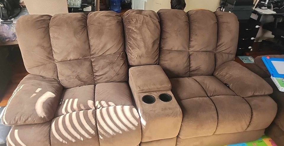 Reclining Brown Sofas