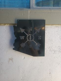 Arizona State Map Sign