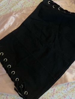 Black Lace-Up Skirt NEW NO TAG, SIZE 1X