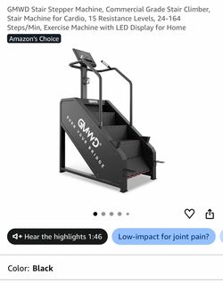 Stair Stepper Machine, Commercial Grade Stair Climber, Stair Machine for Cardio, 15 Resistance Levels, 24-164 Steps/Min, Exercise Machine with LED Dis