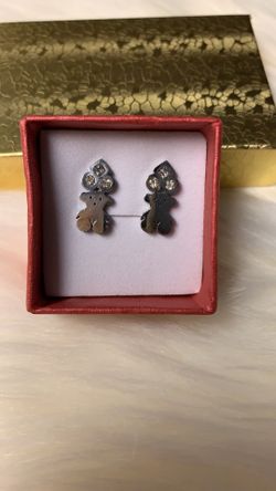 Stainless steel jewelry new earrings tous silver tone