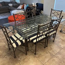 Glass Dining Table With 6 Chairs