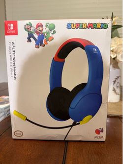 Nintendo switch super Mario wired headset