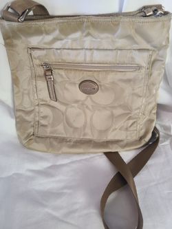 Coach Signature Getaway Nylon File Crossbody Shoulder Bag, potentially model F77408