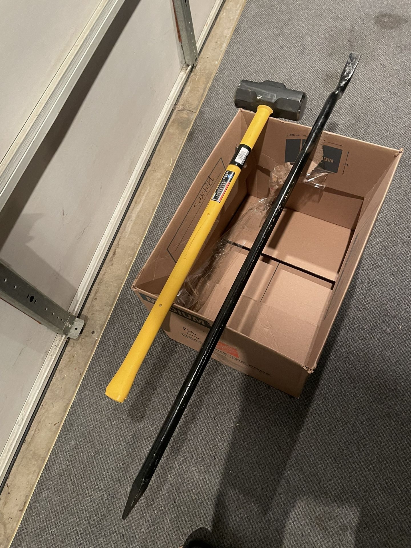 Sledge Hammer 12 Lb. New and Crow Pry Demo Bar 48” Heavy Duty