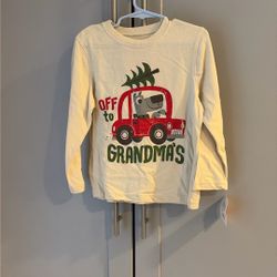 Christmas Long Sleeve T-Shirt, Size 4TNew With Tags &12.00