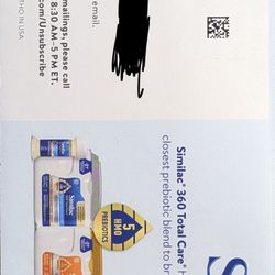 $80 Similac Formula Rewards Coupons (Checks) - Exp 06/27/2026