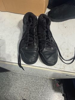 Black Adidas, high top sneakers size 8