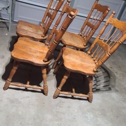 4 Hardwood Chairs