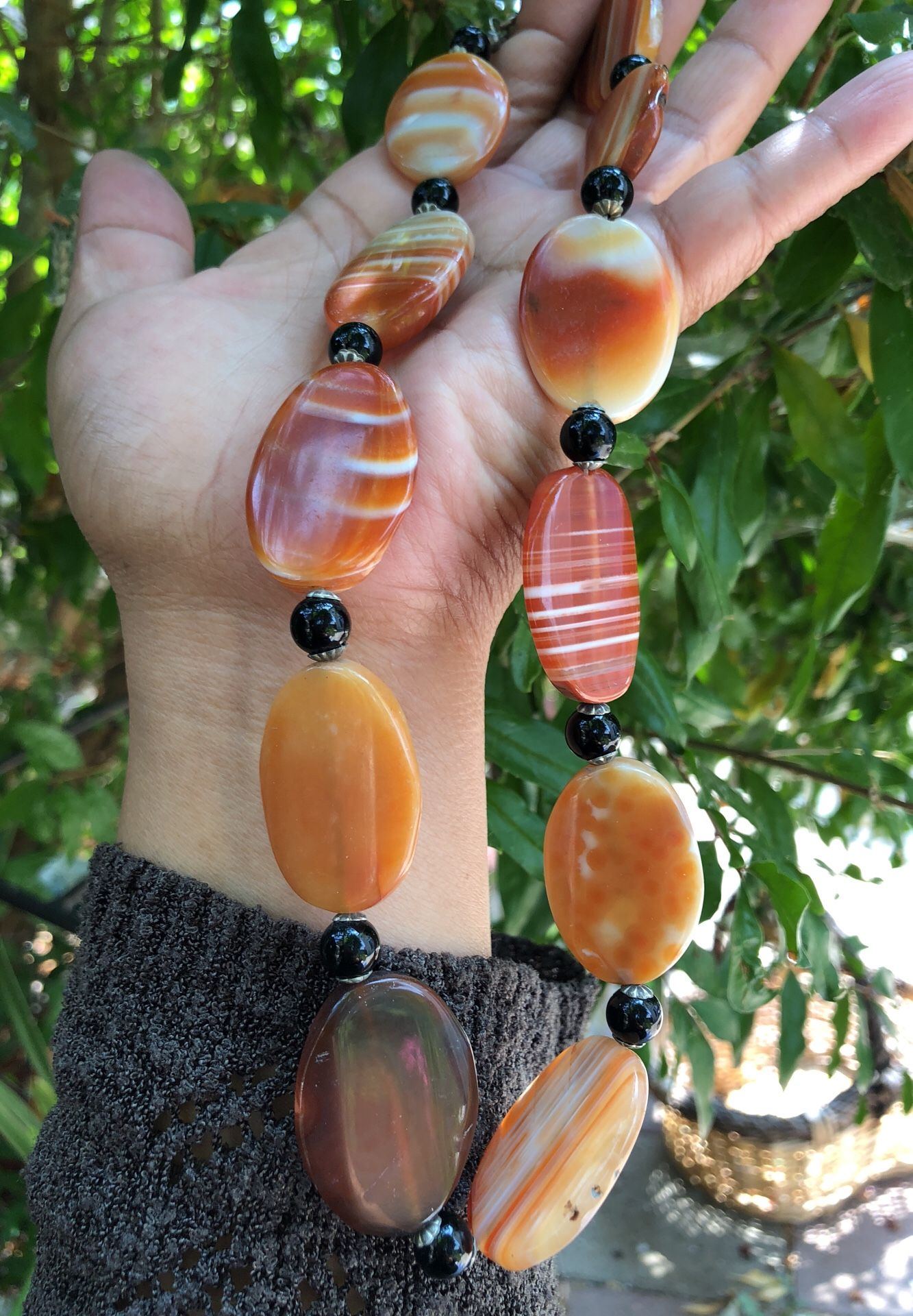 Carnelian and Onix necklace