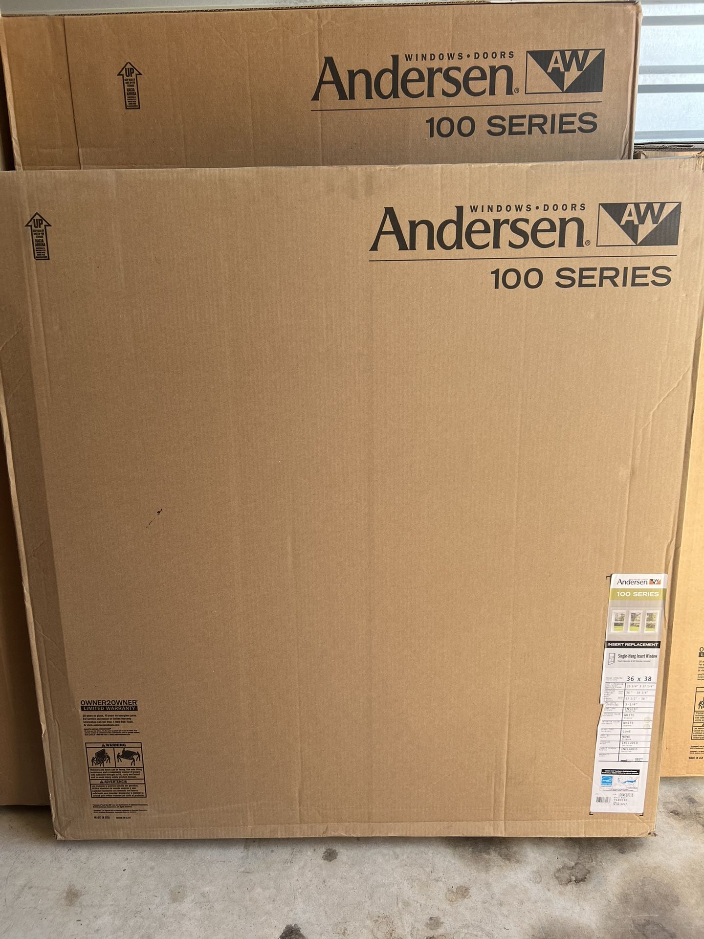 Andersen 100 Series 36in x 38in White Single Hung Insert Window