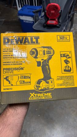 Dewalt impact 1/4” with batteries, charger, and bag