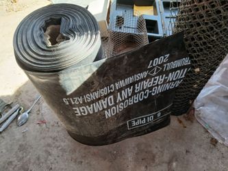 Water pipe corrosion wrap landscape