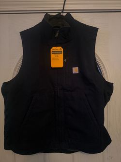 Carhartt Washed Duck Sherpa-Lined Vest – Black Large – New With Tags
