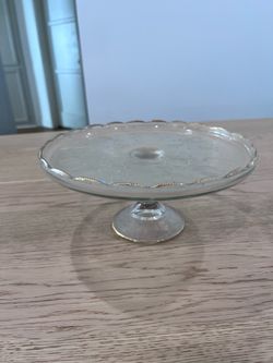 Jeannette Glass cake stand from the 1950’s glass
