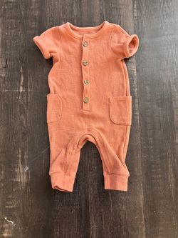 Baby Ribbed Romper with Buttons