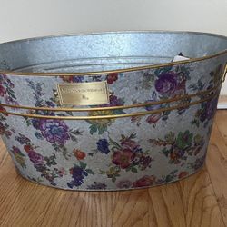Mackenzie- Childs Galvanized Flower Market Beverage Bucket