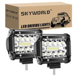 New Skyworld 10 pc 4" 60W Waterproof LED Spot Lights Lamps Car Truck