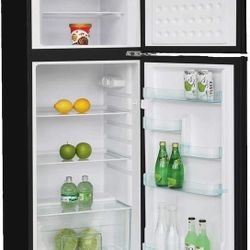 RCA RFR741-BLACK Apartment Size-Top Freezer-2 Door Fridge (New) 