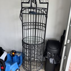 Wrought Iron Wine Rack Bar