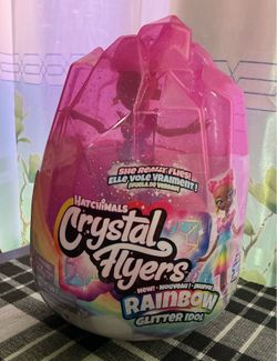 HATCHIMALS CRYSTAL FLYERS RAINBOW GLITTER IDOL FLYING TOY WITH LIGHTS