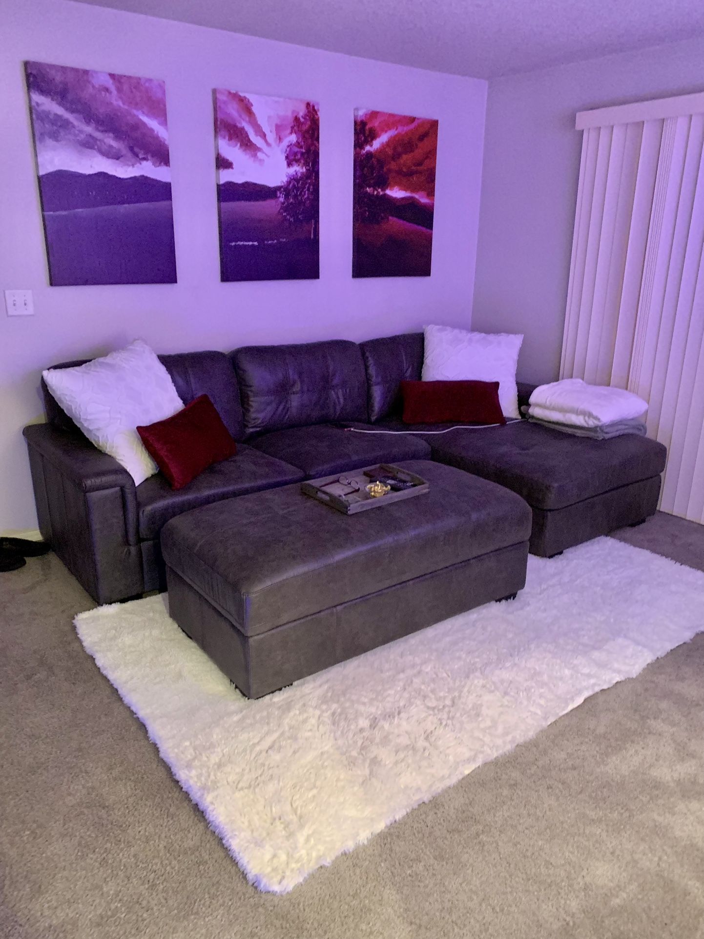 Sectional Couch With Ottoman - $650 OBO 