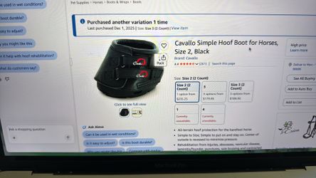 Cavallo Simple Hoof Boots (2) size 2