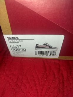Vans caldrone pink/multi size 13.0