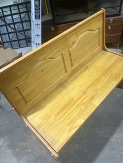 Solid Pine Wood Storage Bench