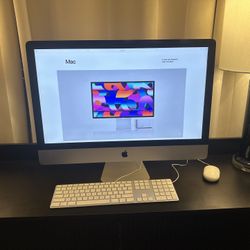 2019 Apple iMac 27-inch 5k Retina Display 32gb Ram 3ghz Intel Core i5 Processor 500gb Storage. macOS sequoia. Wired Keyboard And Mouse. Works Great 