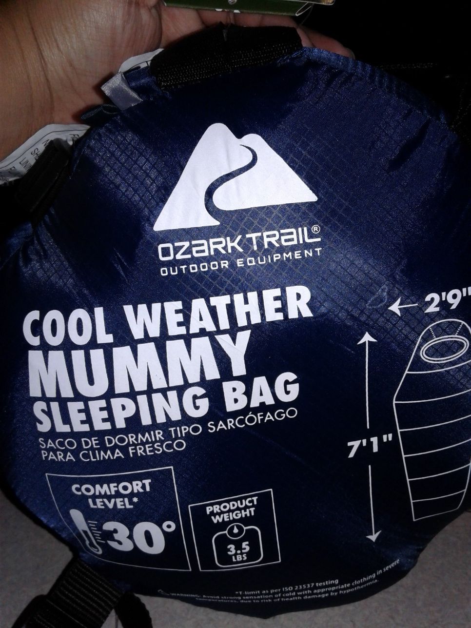 Ozark trail 30f synthetic mummy sleeping bag