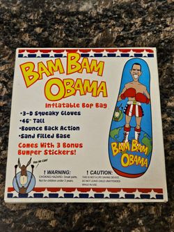 Bam Bam Obama 46" Inflatable Bop Bag - NEW in Original Box!