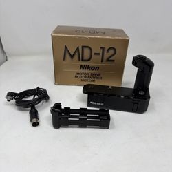 Nikon MD-12 Motor Drive w/Original Box, Cable, excellent Made in  Japan Open box
